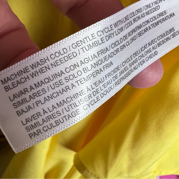 NWT Eloquii Ruffles & Pintucks Fit & Flare Dress Size 24 Golden Yellow - Picture 14 of 16